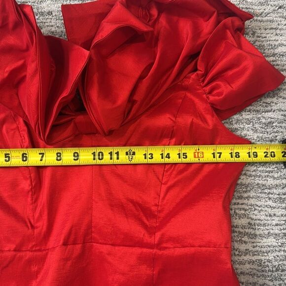 NWT Bardot Mini Bow Dress Anthropologie Red Size 12 - Picture 7 of 12